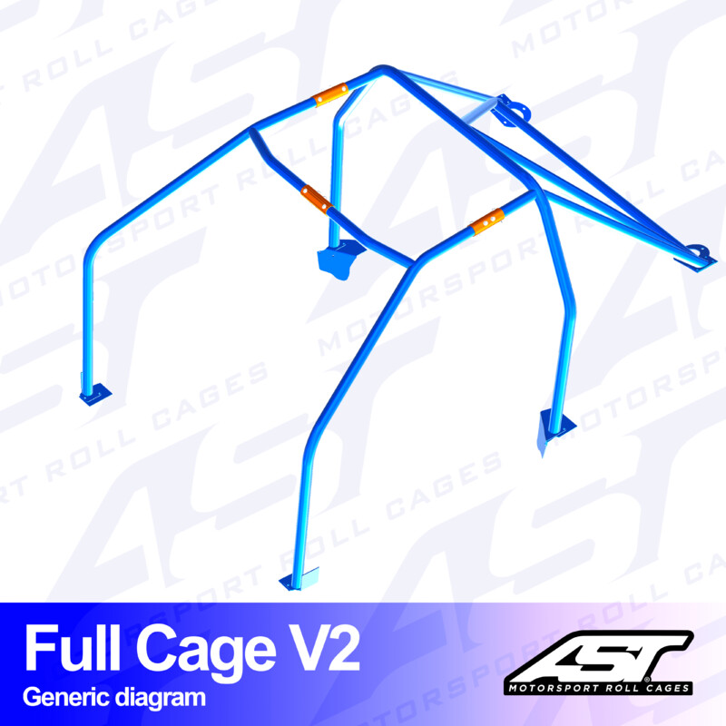 AST Rollcages V2 Bolt-In 6-Point Roll Cage for Mazda RX-7 FD