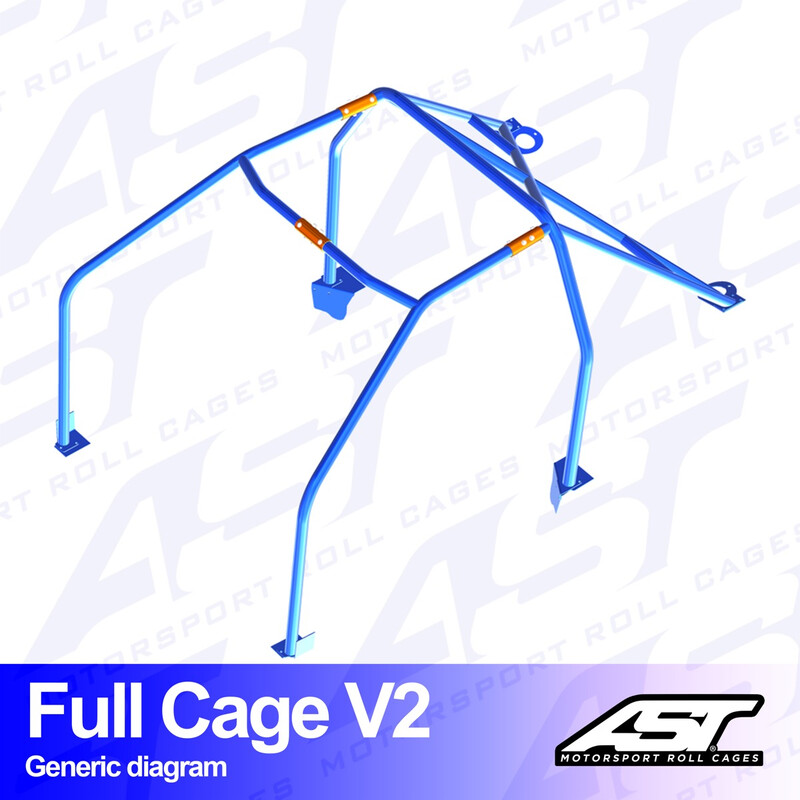 AST Rollcages V2 Bolt-In 6-Point Roll Cage for Seat Cordoba 6K