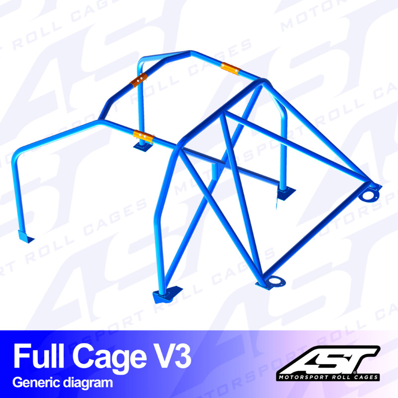AST Rollcages V3 Bolt-In 6-Point Roll Cage for Mazda RX-7 FD