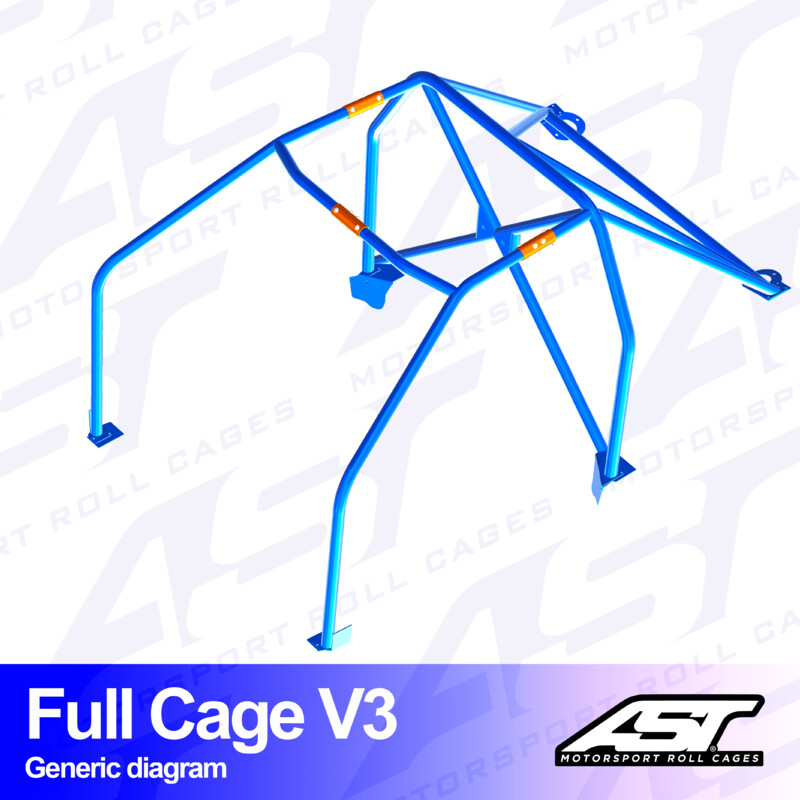 AST Rollcages V3 Bolt-In 6-Point Roll Cage for Mazda RX-7 FD