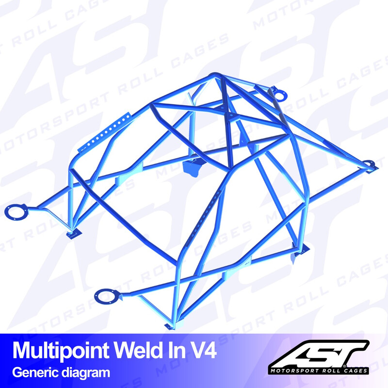 AST Rollcages V4 Weld-In 10-Point Roll Cage for Honda CRX