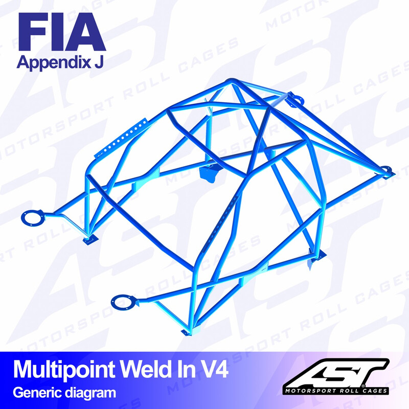 AST Rollcages V4 Weld-In 10-Point Roll Cage for Mercedes C123 - FIA