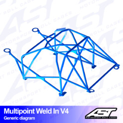 AST Rollcages V4 Weld-In 10-Point Roll Cage for Mini Cooper R53 - FIA