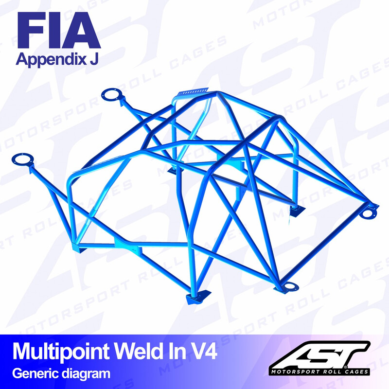 AST Rollcages V4 Weld-In 10-Point Roll Cage for Nissan 350Z - FIA