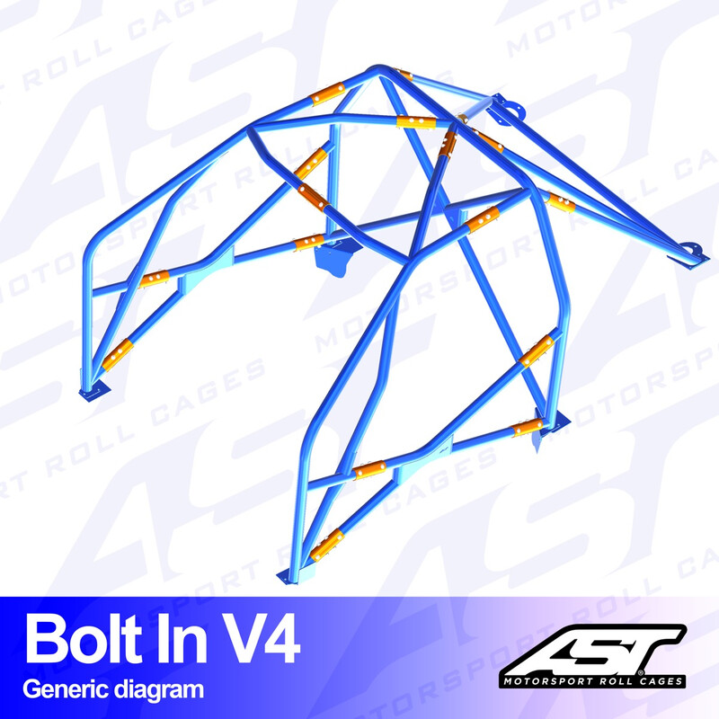 AST Rollcages V4 Bolt-In 6-Point Roll Cage for Toyota Yaris GR - FIA
