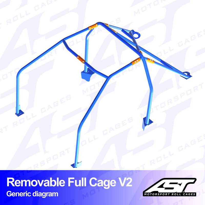 AST Rollcages V2 Removable Bolt-In 6-Point Roll Cage for Opel Astra F