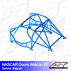 AST Rollcages V5 Nascar Weld-In 8-Point Roll Cage for BMW 1-Series E81 (3-Door)