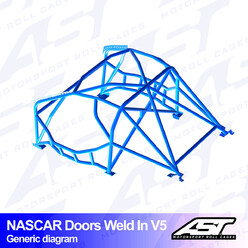 AST Rollcages V5 Nascar Weld-In 8-Point Roll Cage for Toyota Soarer