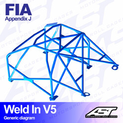 AST Rollcages V5 Weld-In 8-Point Roll Cage for Opel Astra G - FIA