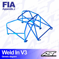 AST Rollcages V3 Weld-In 8-Point Roll Cage for Volvo 142 - FIA