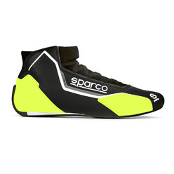 Sparco X-Light Racing Shoes, Black & Yellow (FIA)