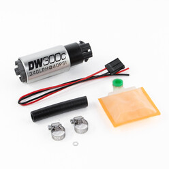 Deatschwerks DW300C 340 L/h E85 Fuel Pump, Universal Install Kit with Clips