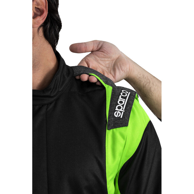 Sparco Futura Eco-Friendly Racing Suit, Black & Green (FIA 8856-2018)