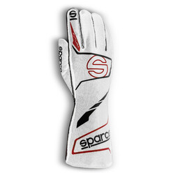 Sparco Futura Eco-Friendly Gloves, White & Black (FIA)