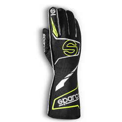 Sparco Futura Eco-Friendly Gloves, Black & Yellow (FIA)