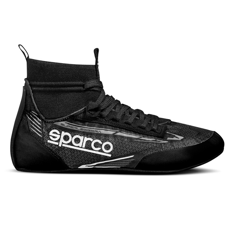 Sparco Superleggera Racing Shoes, Black & White (FIA)