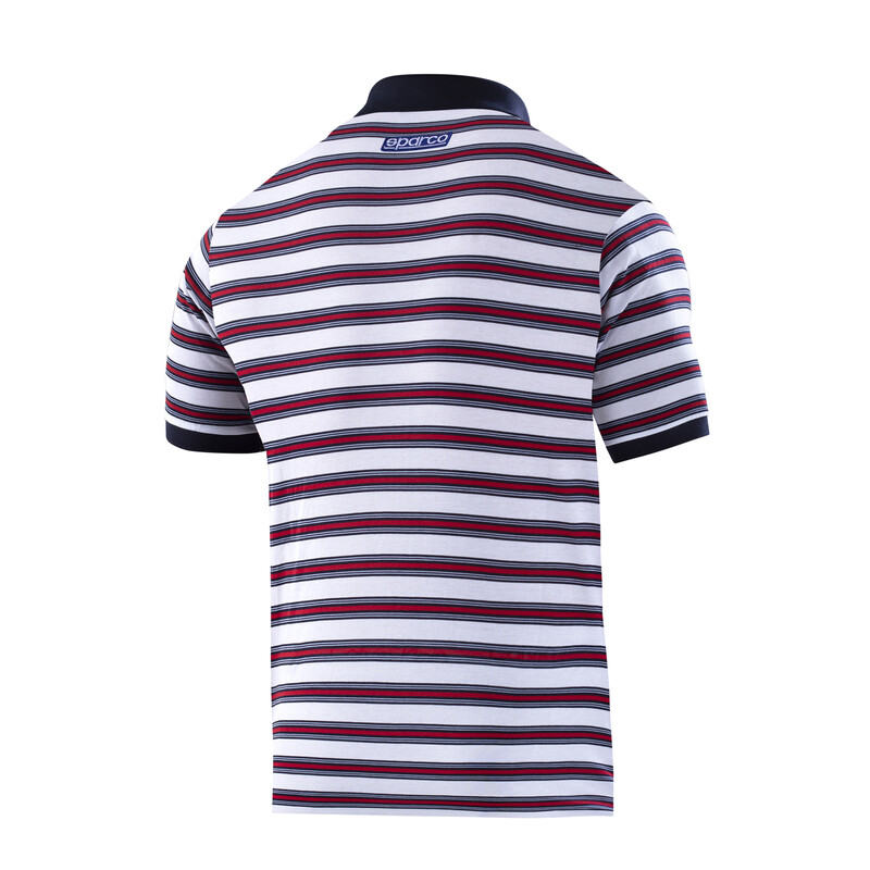 Sparco Martini Racing Replica Striped Polo, White