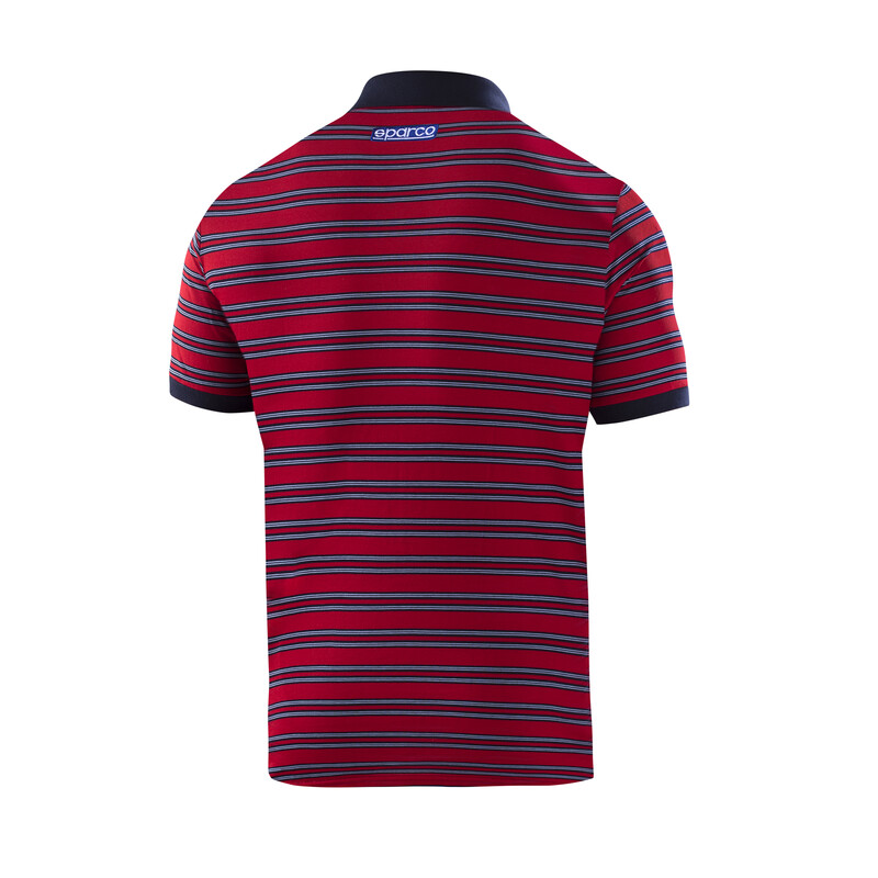 Sparco Martini Racing Replica Striped Polo, Red