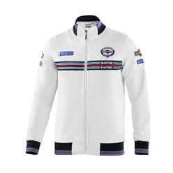 Sparco Martini Racing Full Zip Sweatshirt, White