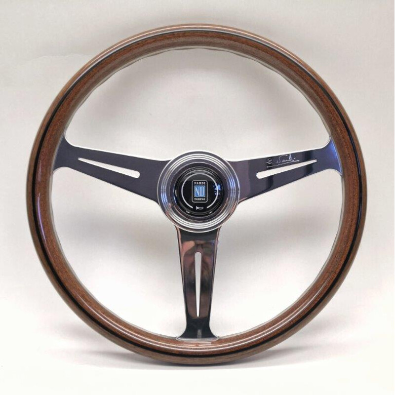 Nardi Classic ND36 Steering Wheel, Wood, Chrome Spokes
