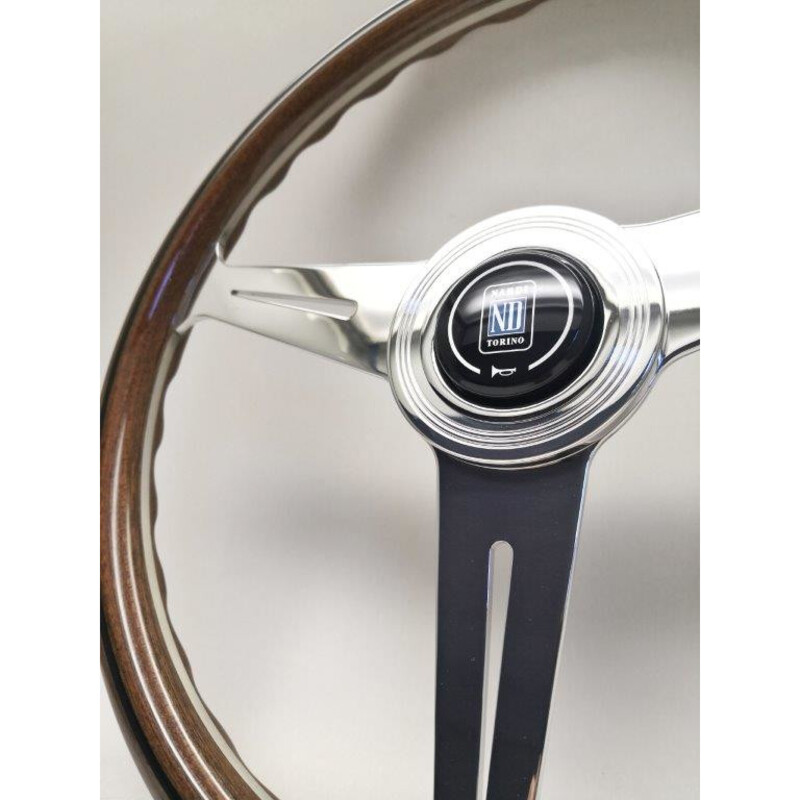 Nardi Classic ND36 Steering Wheel, Wood, Chrome Spokes