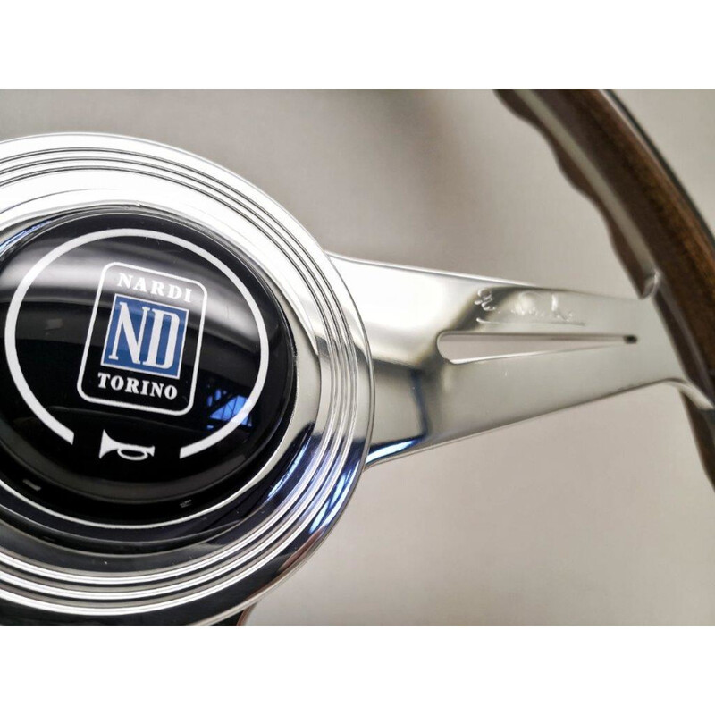 Nardi Classic ND36 Steering Wheel, Wood, Chrome Spokes