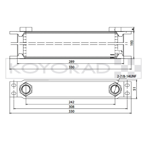 Koyorad 25 Row Universal Oil Cooler