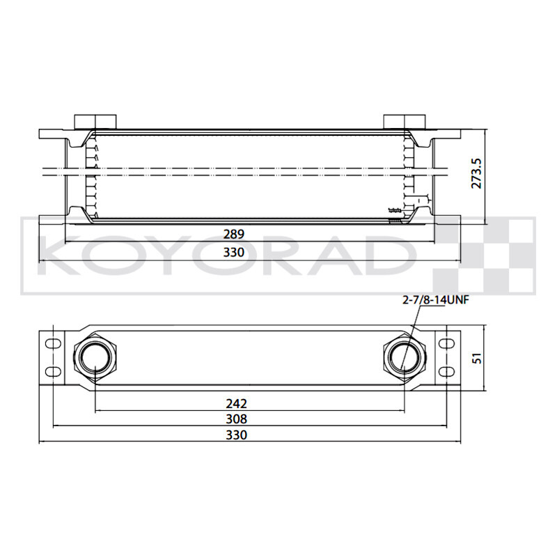 Koyorad 35 Row Universal Oil Cooler