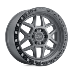 Black Rhino Kelso 17x9 5x127 ET0, Battleship Gray, Black Ring