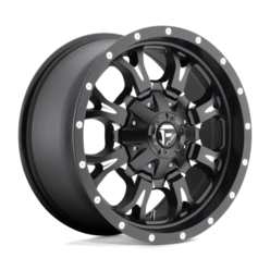 Fuel D517 Krank 17x9 8x165.1 ET1, Flat Black, Gloss Lip