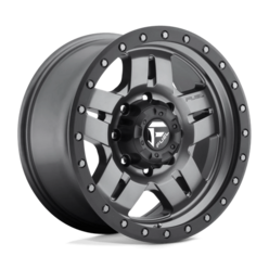 Fuel D558 Anza 17x8.5 6x139.7 ET06, Flat Gunmetal, Black Ring