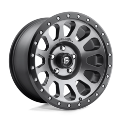 Fuel D601 Vector 17x8.5 6x139.7 ET07, Flat Gunmetal, Black Ring