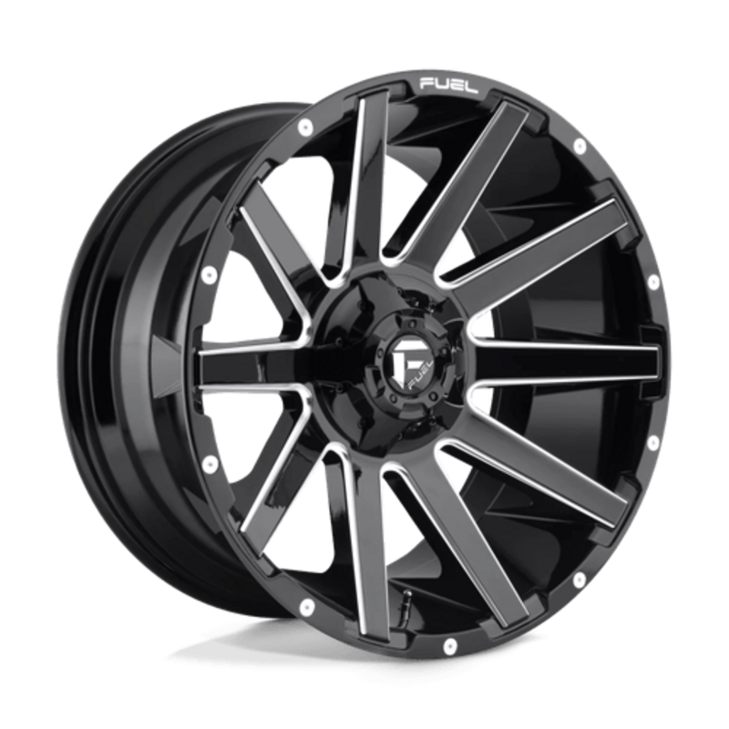Fuel D615 Contra 18x9 5x114.3/127 ET-12, Gloss Black Milled