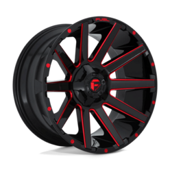 Fuel D643 Contra 18x9 6x135/139.7 ET01, Gloss Black & Red