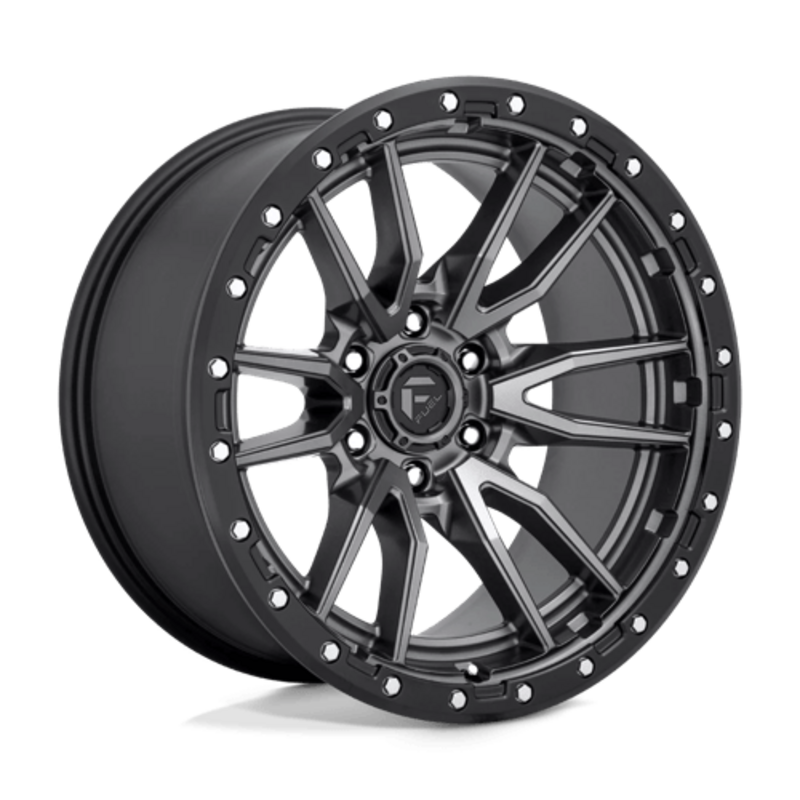 Fuel D680 Rebel 20x10 6x139.7 ET-18, Flat Gunmetal, Black Ring