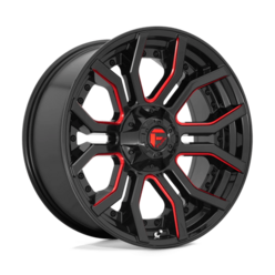 Fuel D712 Rage 20x9 6x135/139.7 ET01, Gloss Black & Red