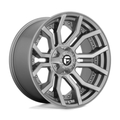 Fuel D713 Rage Platinum 20x10 5x127/139.7 ET-18, Brushed Gunmetal Tinted Clear