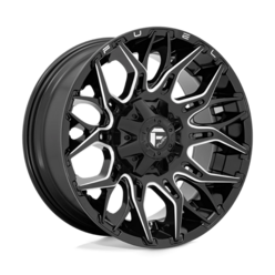 Fuel D769 Twitch 20x10 8x165.1 ET-18, Gloss Black, Milled Spokes