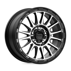 KMC KM542 Impact 17x8 5x108 ET38, Satin Black, Machined Spokes