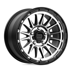 KMC KM542 Impact 17x9 5x127 ET18, Satin Black, Machined Spokes