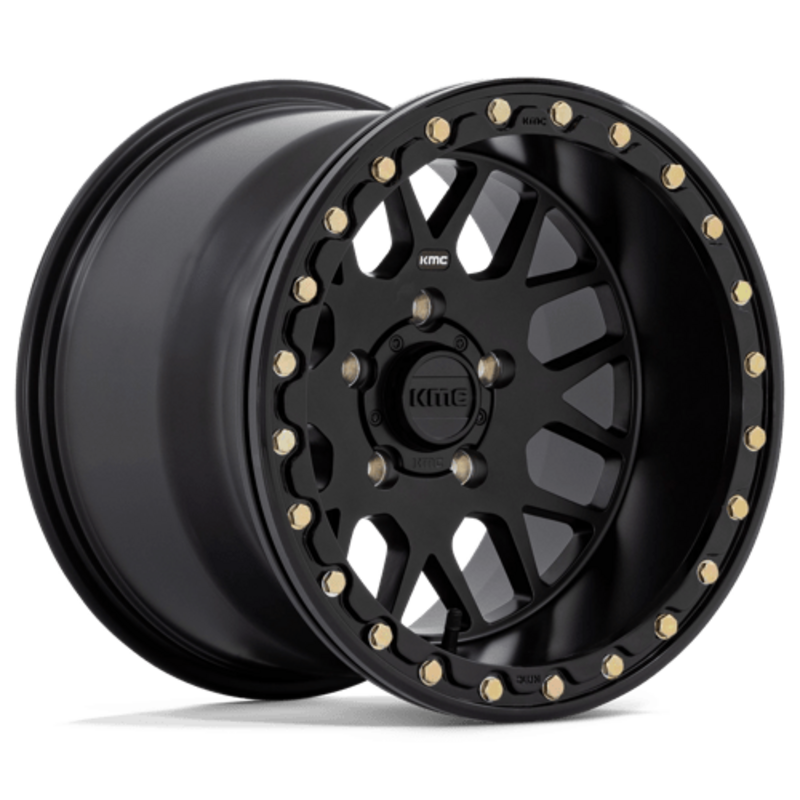 KMC KS235 Grenade Beadlock 15x10 4x156 ET00, Satin Black