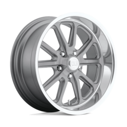 US Mag U111 Rambler 17x7 5x120.65 ET01, Flat Gunmetal, Machined Lip