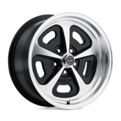 American Racing Vintage VN501 500 Mono Cast 15x7 5x114.3 ET00, Gloss Black Machined