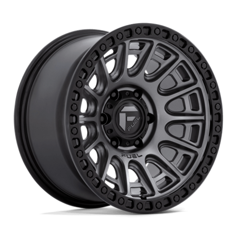 Fuel D835 Cycle 17x9" 5x127 ET-12, Flat Gunmetal, Black Ring
