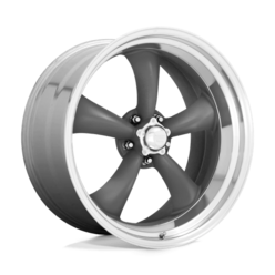 American Racing Vintage VN215 Classic Torq Thrust II 17x8" 5x120.65 ET-11, Anthracite, Machined Lip