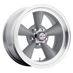 American Racing Vintage VN309 TT O 15x8.5" 5x120.65 ET-24, Vintage Silver, Machined Lip