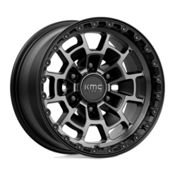 KMC KM718 Summit 17x8.5" 5x127 ET00, Satin Black, Gray Tint