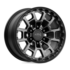 KMC KM718 Summit 17x8.5" 6x139.7 ET18, Satin Black, Gray Tint