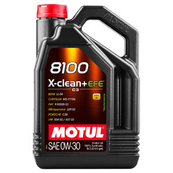 Motul 0W30 8100 X-Clean+ EFE Engine Oil (Mercedes, BMW, Porsche, VW, Fiat...) 5L