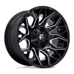 Fuel D769 Twitch 20x10" 6x135/139.7 ET-18, Gloss Black, Milled Spokes